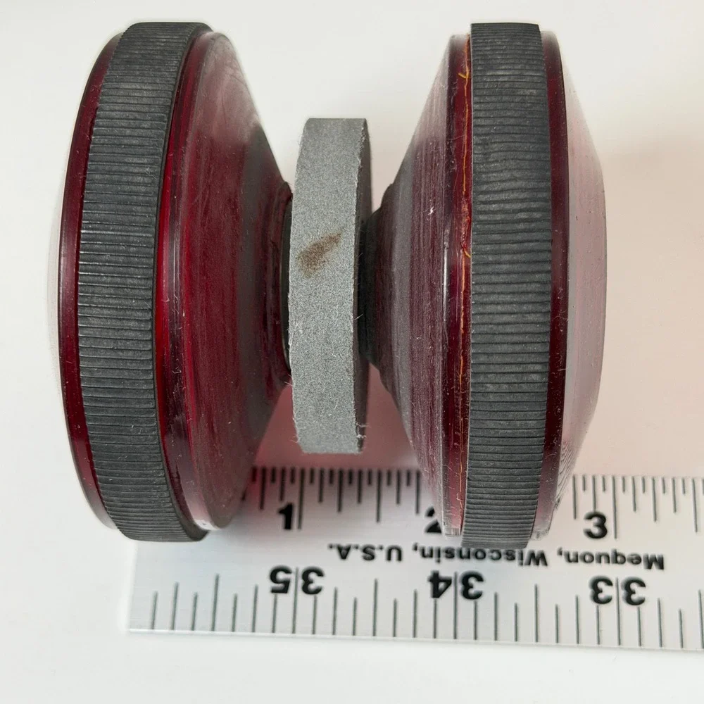 Vintage Robo‎ Knife Sharpener Red Lucite 1950s U.S. Patent 2,469,797 with Box